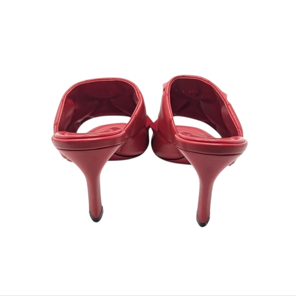 Valentino Garavani Red JU5 Roman Stud Mule Slide Heel Dress Up Sandal Size EU 40 - Picture 6 of 13